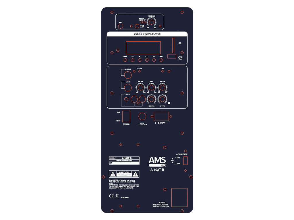 A 102T B Panel trasero