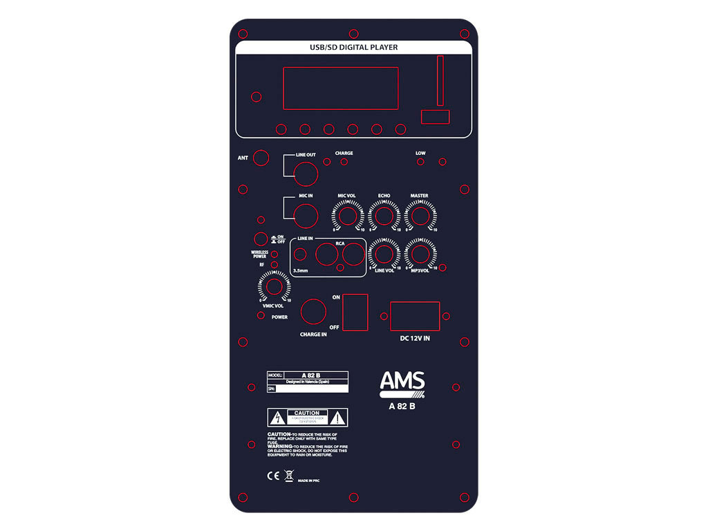 A 82 B Panel trasero